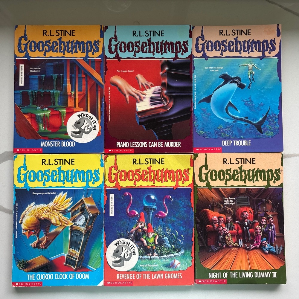 Vtg 90's Goosebumps Book LOT OF 6 Issues 3, 13, 19, 28, 34, 40 R.L Stine